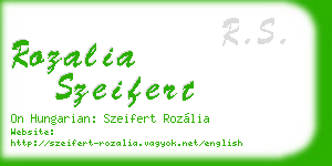 rozalia szeifert business card