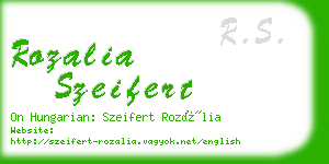 rozalia szeifert business card